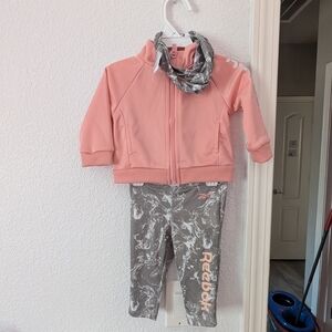 Reebok Baby Pink Zip Jacket Set